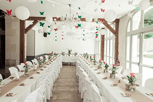 6 Pack Polyester Tablecloths, White 70 X 144 Inch Polyester Table Cloth For 8 Foot Rectangle Tables, Stain And Wrinkle Resistant Washable Fabric Table Cover For Wedding Banquet Restaurant Party #TOP6