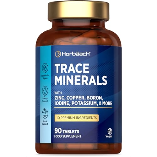 Trace Minerals Complex | 10 Premium Ingredients - Zinc, Iodine, Selenium, Boron, Potassium, Copper & More! | Multi-Mineral Supplement | 90 Vegan Capsules | by Horbaach