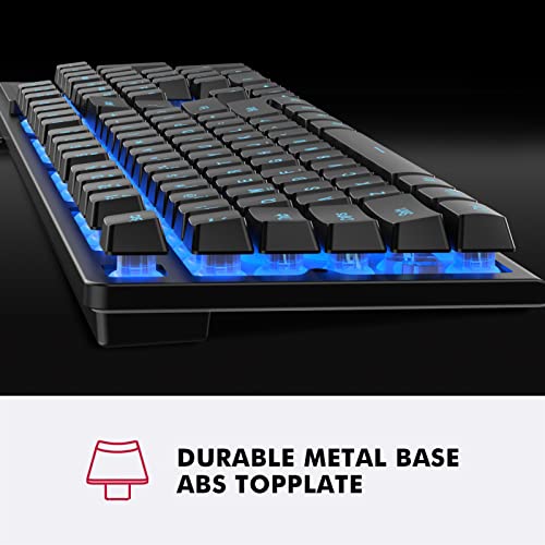 Npet K10V2 Wired Gaming Keyboard, Rgb 7 Colors Backlit, Spill-Resistant Design, Multimedia Keys, Quiet Silent Usb Membrane Keyboard For Desktop, Computer, Pc (Black) #TOP4