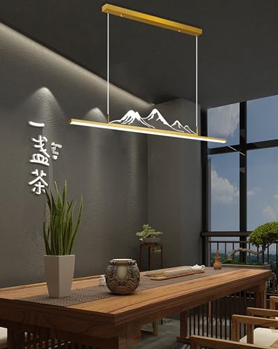 Lampe à LED dimmable pour table à manger suspension linéaire avec télécommande