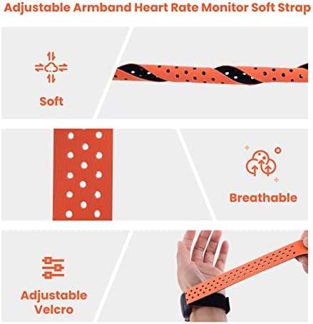 LIVLOV V11 Heart Rate Monitor Armband Replacement Strap - 22mm Adjustable Arm Wrist Band Compatible Polar Wahoo Powr Labs Echelon XOSS Coospo Optical HRM Sensor