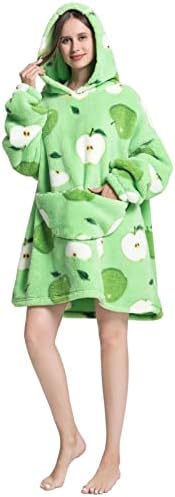 OAMENXI Oversized Blanket Hoodie Wearable Blanket Sweatshirt for Women and Men Sherpa FLeece Giant Hooded Pullover with Pocket