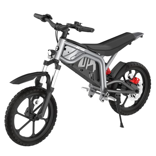 Gotrax Astra Electric Dirt Bike, 16' Pneumatic Tires, Max 16 Mile and 15.5Mph Speed Power by 300W Brushless Motor, Dual Suspension & Disc Brake, Electric Dirt Motorcycle for 47-67inch Height, Black
