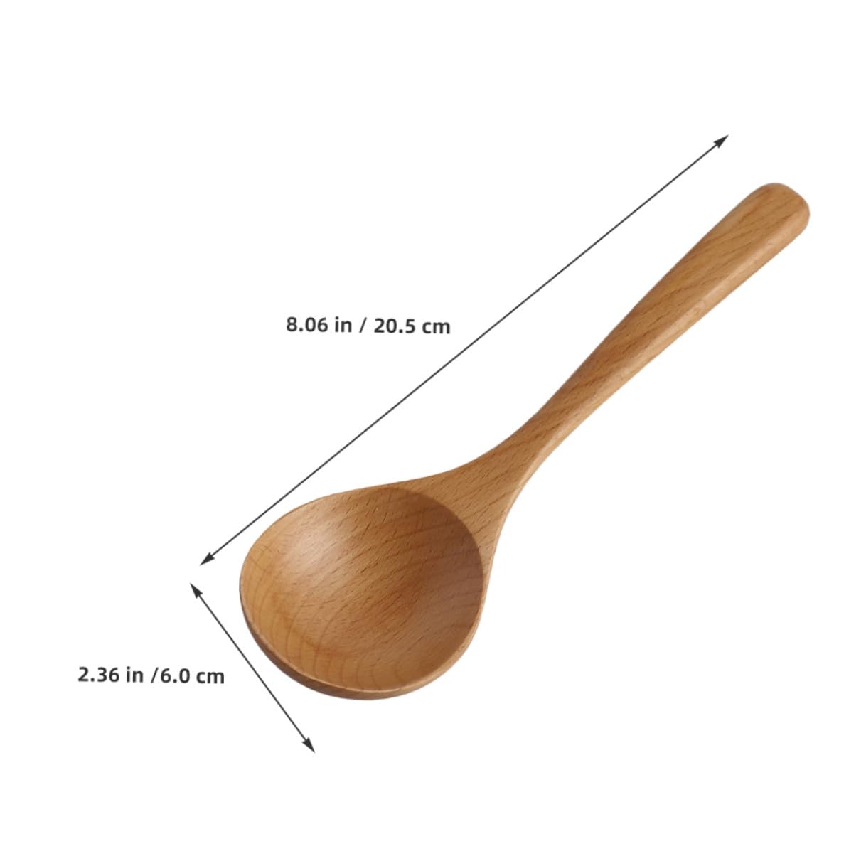 4 Piezas Cucharas de Madera Resistentes al Calor de Sopa y Cocina con Mango Ergonómico Cucharones Largos para Guisos Gachas y Ollas Calientes