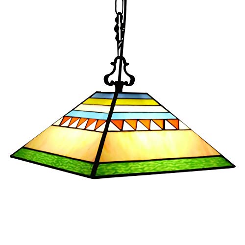 Lustres de style en vitrail vintage de 40cm d'élégance rétro