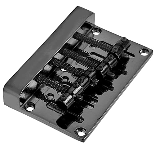 Cordier de pont de basse 4 cordes noir 85mm pour plaque de guitare électrique