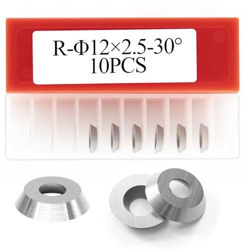 Cortadores redondos de carburo 12mm cuchillas de repuesto para torneado y grabado de madera