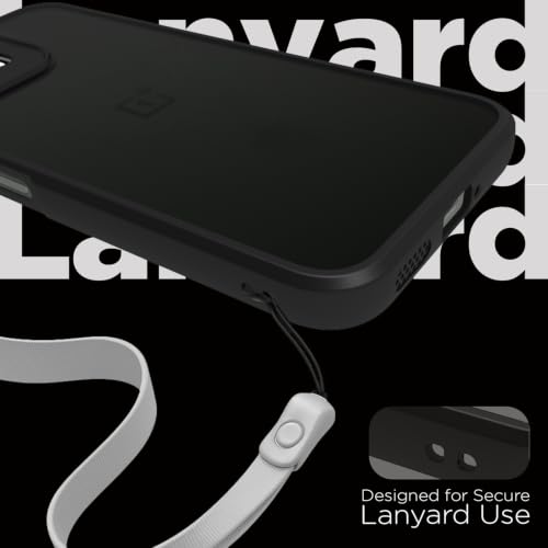 Image of RIGGEAR Shockproof Sleek Hybrid Armor Back Cover Case for OnePlus N6 5G (Smoke Black Matte PC + Black TPU Bumper)