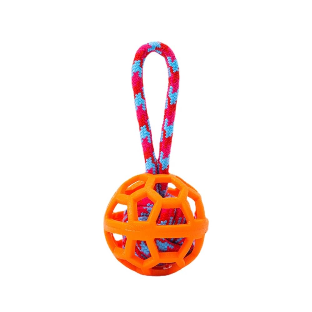 VONCYKI Bite Resistant Dog Toys Balls, Pet Hollow Toys Balls, Teething Training Pet Dog Toys (2,Orange)