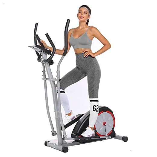 ncient Elliptical Machine Eliptical Trainer Exercise Machine for Home Use Magnetic Smooth Quiet Driven with LCD Monitor and Pulse Rate Grips (Black), Multicolor