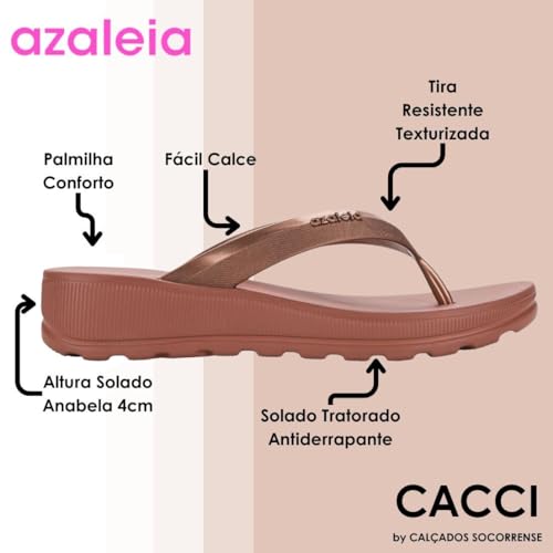 Tamanco Feminino Anabela Baixo Azaleia Fabi Light Line 18908