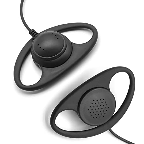 SUNDELY D-shape Headset Earpiece Compatible with Midland Radio G15Pro G18 HYT Hytera BD615 HYT2100 PD405 PD415 PD485 PD505 PD565 TC-610 Walkie Talkie Hidden Mic & PTT 2-pin with Screw - Image 3