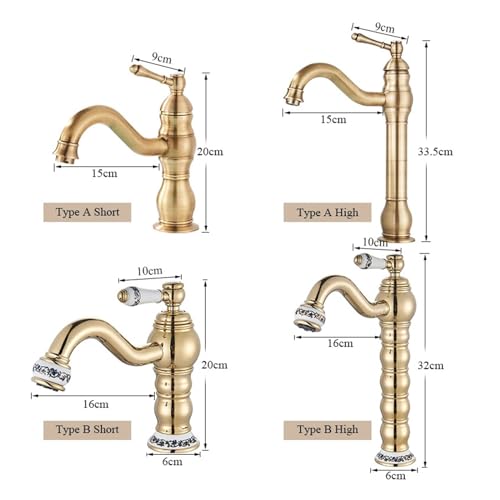 Mitigeur thermostatique lavabo chrome avec cache pour salle de bain rétro - 4