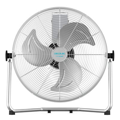 Cecotec ForceSilence 4100 Pro. Ventilador Industrial de máxima Potencia. 100 W. 3 velocidades. Motor de Cobre. Ajustable. Cromado. 3 aspas.