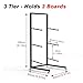 RENLXFI Freestanding Ski/snowboard Equipment Storage Rack, Movable Iron Snowboard Display Stand for Skis Resorts Shop, Ski Equipment Storage Cart(3 tier - Holds 3 Boards)