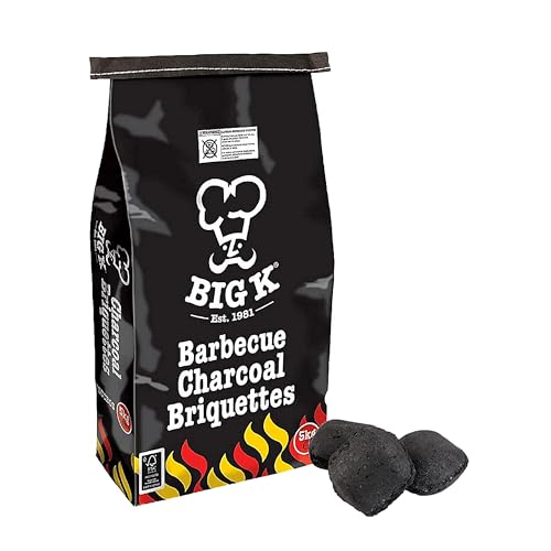 Barbecue Charcoal Briquettes for BBQ Grill - Quick & Easy to Light 5kg Barbecue Grill Briquettes for Outdoor Cooking Camping Fishing. Less Smoke & Longer Lasting BBQ Briquettes with Topline Card