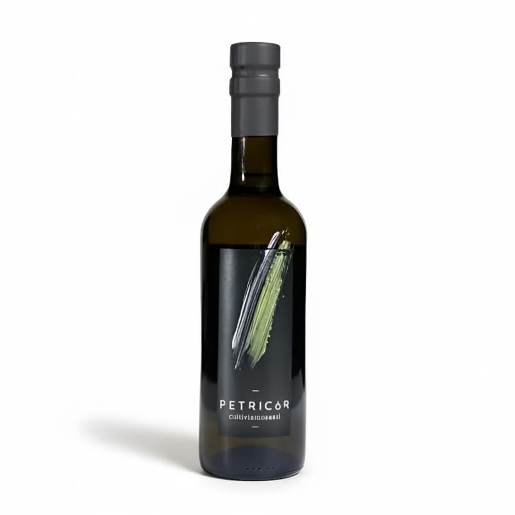 Ritrovo Selections Petricor Olive Oil - Monocultivar 100% Taggiasca Extra Virgin Olive Oil, 375 ml - First Cold Pressed High Polyphenol Premium Olive Oil from Liguria, Italy