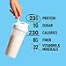 CTRL Meal Replacement Shake with Real Cookie Pieces – Cookies N' Cream - 15 Servings Packed with Essential Nutrients, Including 23g of Protein, 8 Grams of Fiber, 22 Vitamins & Minerals & Only 1g Sugar