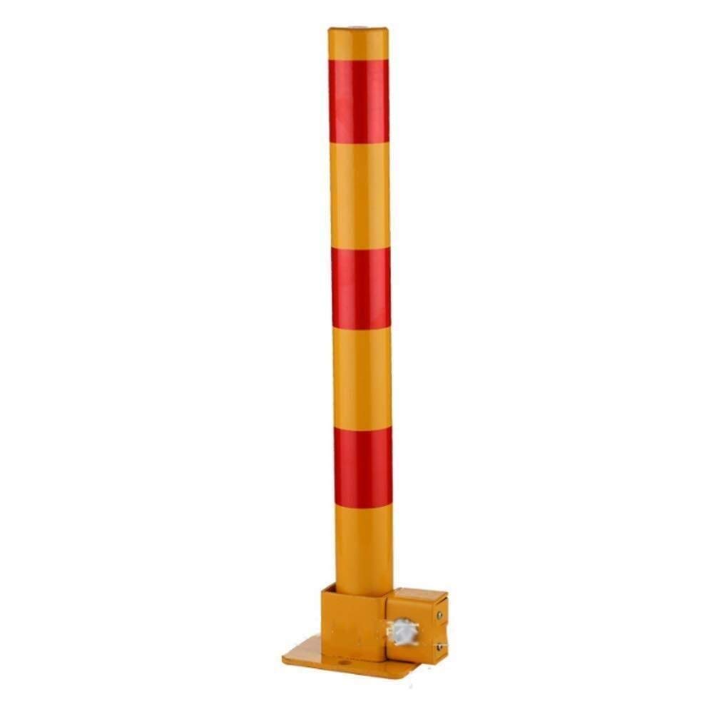 MOKLYF Parking Lock,Parking Barriers Heavy Collapsible Bollards,with Cylindrical Lock for Secure Parking Lane Bollard,Yellow Red (Yellow Red)