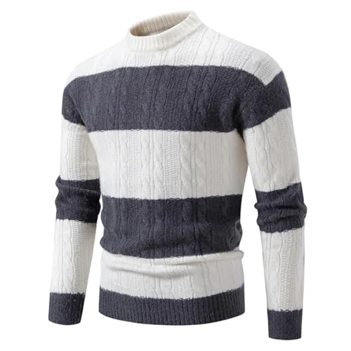 Men's Winter Knitted Pullover Sweater Long Sleeve Mock Neck Knit Top4