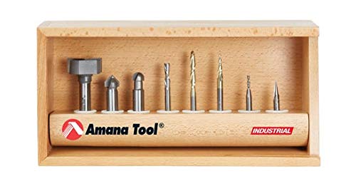 Amana Tool - AMS-133 8-PC Signmaking Starter Router Bit Collection