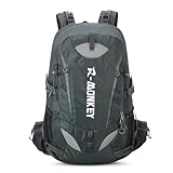RuRu monkey 30L Wanderrucksack, leichter Outdoor-Camping-Tagesrucksack mit wasserdichtem Regenschutz und externem Befestigungssystem, ergonomisches Design