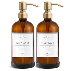 Amber Bottle / Brushed Brass Pump