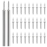 200PC DIY Double-Head Threaded Nails with 2 Tools, Invisible Double-Headed Trim & Skirting Nails for Baseboards - No Mark Floor Gap Fixer Kit, Double A Double-Sided Double-Threaded Nails