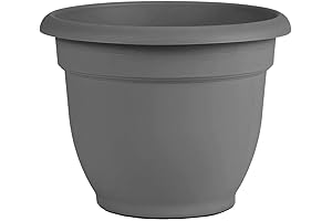 Bloem 20-Inch Self-Watering Charcoal Gray Planter