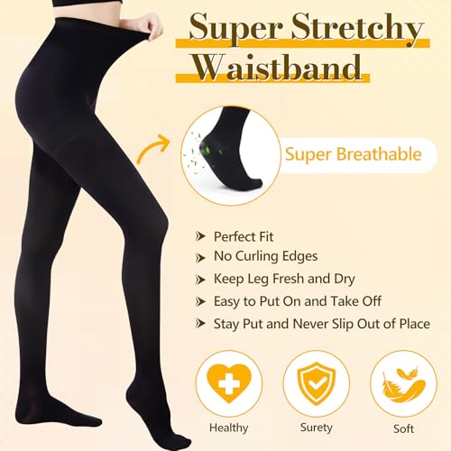 medical compression pantyhose for women men 20-30 mmhg graduated compression tights closed toe compression stockings support hose high waist compression leggings for varicose veins edema