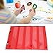 Magnetic Pocket Chart Table Top Pocket Chart, Mini Pocket Chart Organizer for School Activities Transparent Pockets Schedule Homeschool Learning (Red)