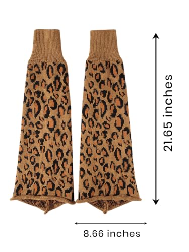 Image of WODECASA Girls Kawaii Leg Warmers Knitted Flared Leg Sleeves Goth Crochet Baggy Cuff Ankle Heap Socks