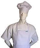 Chefskin Chef Set 1 Apron + HAT Adult White Fits Most Lite