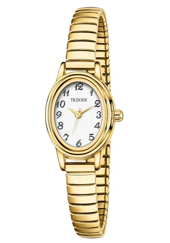 TKIIOER Small Gold Watches for Women, Easy to Read Ladies