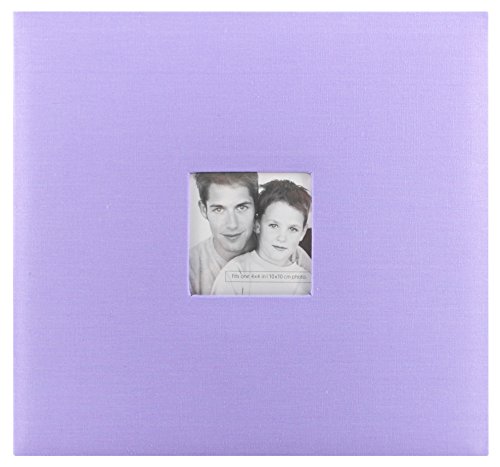 Image of MCS Expandable 10-Page Fabric Scrapbook Album with Photo Opening Cover and 12 x 12 Inch Pages, 13.5 x 12.5 Inch, Lilac