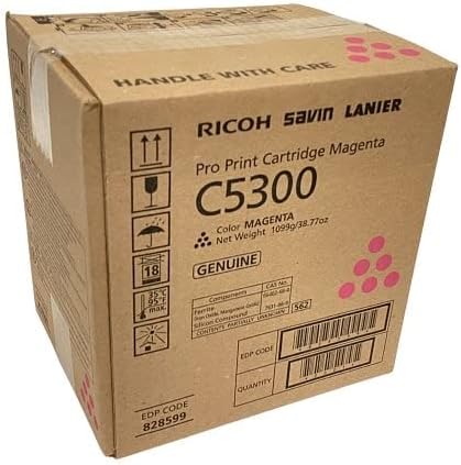 Genuine Ricoh 828599 Magenta Toner Cartridge for use in The Ricoh, Savin, Lanier Pro C5300s/Pro C5310s Printers 26,000 Pages Yield in Retail Packaging