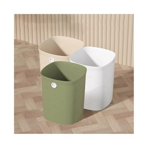 Poubelle cuisine plastique carrée blanche sans couvercle pour éliminer le tri fastidieux