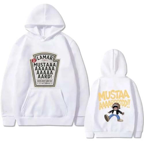 Photo de RQLNBOBZ Sweat à Capuche imprimé avec de la Musique Hip-hop Populaire Automne et Hiver pour Hommes imprimé Recto Verso Kendrick Lamar Not Like Us Mustard