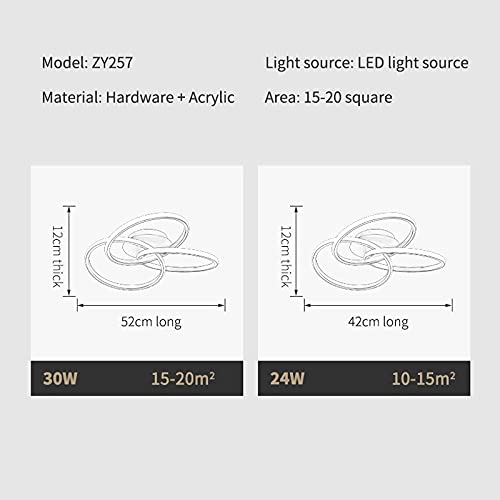 Lustre LED dimmable à télécommande pour salon et chambre moderne - 5