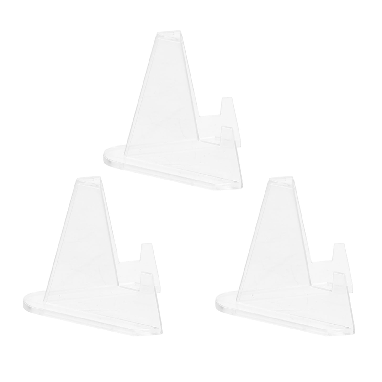 JECOMPRIS Desktop Scraping Board Display Stand 3 Pack Clear Plastic Holder with Non-Slip Base Large Capacity for Office Desk Organiser and Home Use