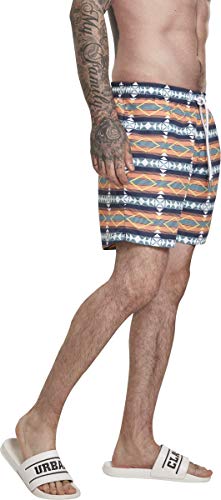 Urban Classics Men's Badehose Inka Swim Shorts Trunks, White, L