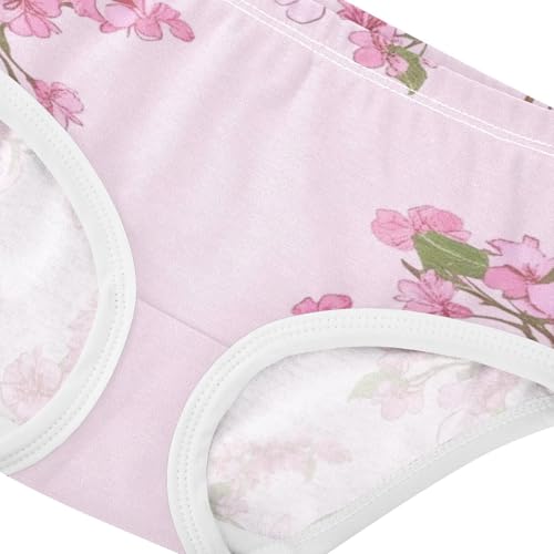 Funny Girls Underwear Toddlers 2t Cotton Panties Little Girl Delicate Pink Cherry Blossoms Kids Undies Briefs4