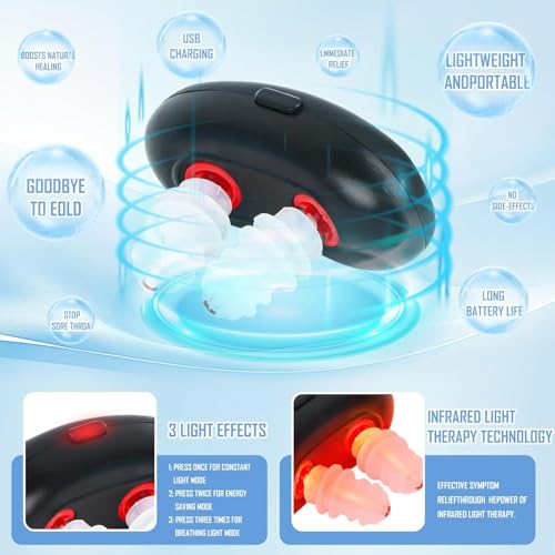 Byffoer Red Light Nasal Therapy Device, Red Light Lamp Therapy Nasal Calming Device, Red Light Therapy, Nose Infrared, Rhinitis Therapy Device, Nose Rhinitis Therapy Device - Image 5