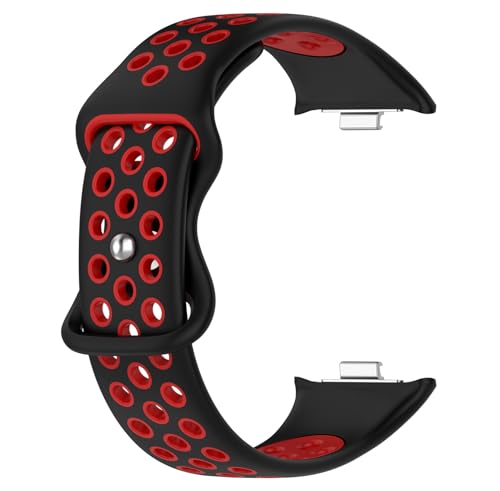 [SHEAWA] for Xiaomi Smart Band 9 Pro/8 Pro/Redmi Watch5/4 �o���h �x���g �����o���h �V���R�� �ւ��o���h �ʋC���ɗD�� �����x���g �X�g���b�v �A�N�Z�T���[ (�u���b�N+���b�h)