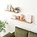 TRWISWDC Oak Floating Shelves 12 inches Floating Wood Shelf Wall Mounted with Lip Brackets for Bedroom Living Room Kitchen Bathroom Rustic Wall Storage Shelves (Upgrade Width 6