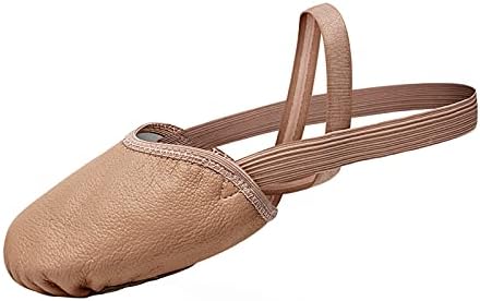 Stelle Half Soles Dance Shoes Leather Lyrical Pirouette Turners Dance Shoes for Turning (Girls/Women/Men/Adult) (Tan, 6/7)