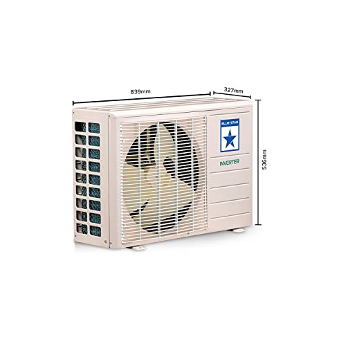 Image of Blue Star 1.2 Ton 3 Star 5 in 1 Convertible Inverter Split AC (Copper, Smart Ready, Auto Defrost, Multi Sensors, Stabalizer Free Operations, 2023 Model, IA315YNU, White)