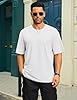 TACVASEN Mens T Shirts Crewneck Breathable Tees Moisture Wicking Short Sleeve T Shirts Drop Shoulder Tshirts Men UK White 3XL #2