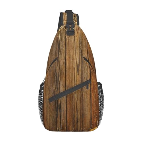 Sac à bandoulière imprimé récolte d'automne noir sac de poitrine léger