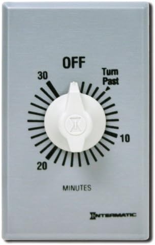 Intermatic FF30MC 30-Minute Spring Loaded Wall Timer, Brushed Metal by Intermatic